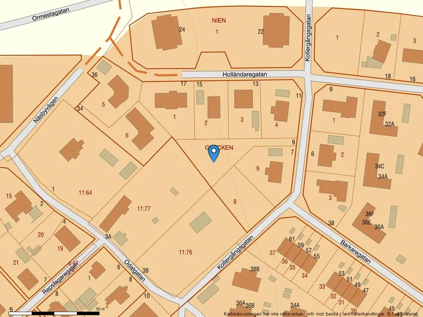 Tomt, Kollergångsgatan 9, Almby, Örebro