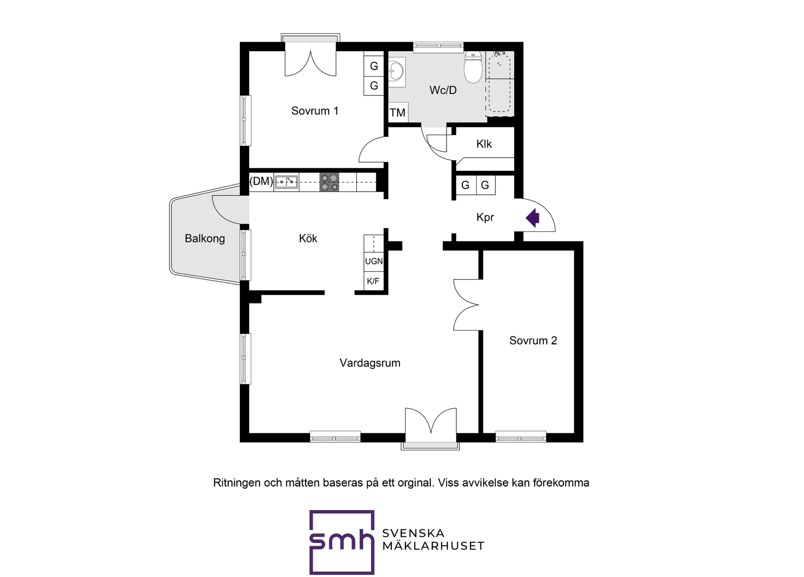 Bostadsrätt, Sedumbacken 4, 2/2tr., Bromma / Riksby, Stockholm