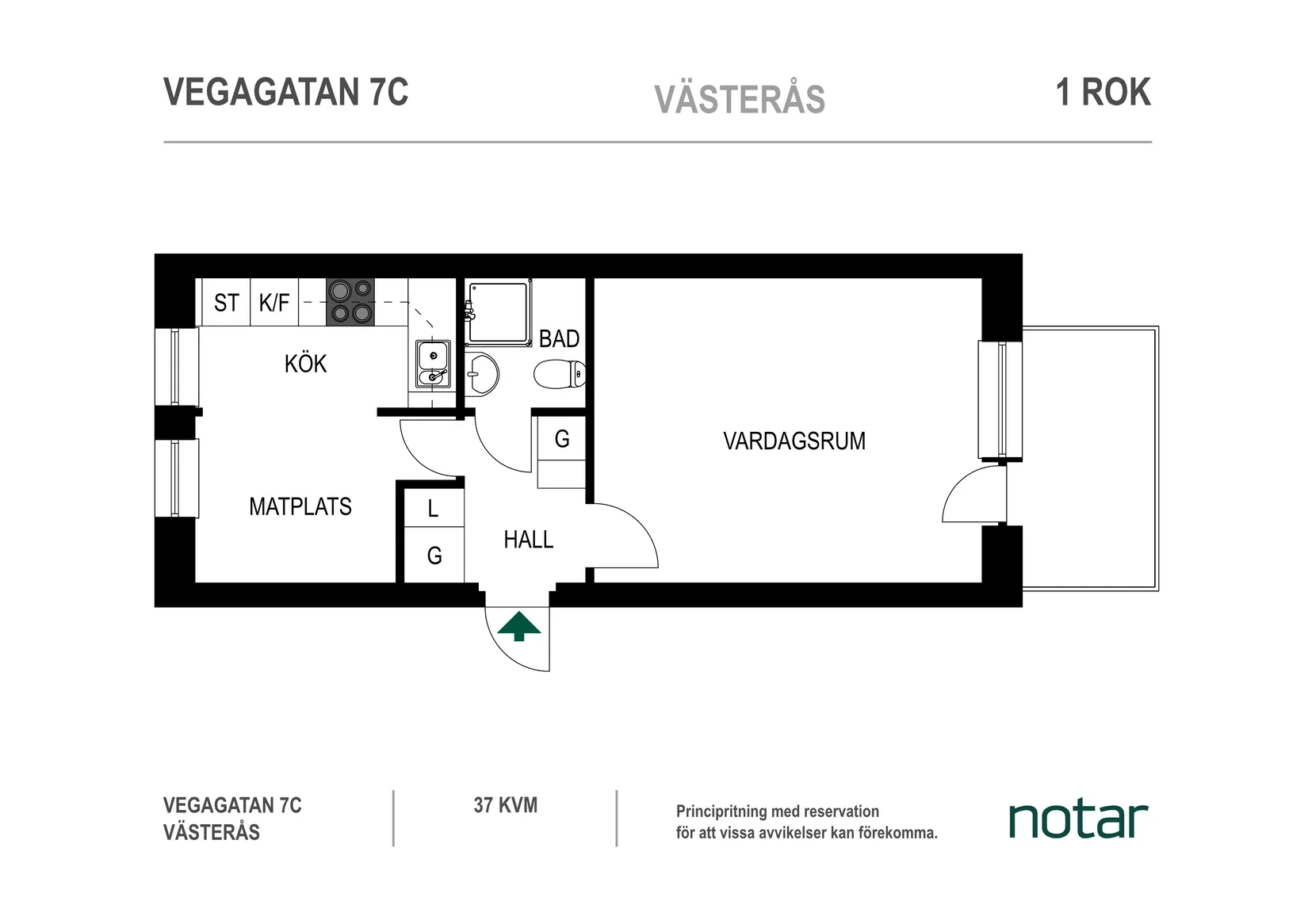 Bostadsrätt, Vegagatan 7C, Vega, Västerås