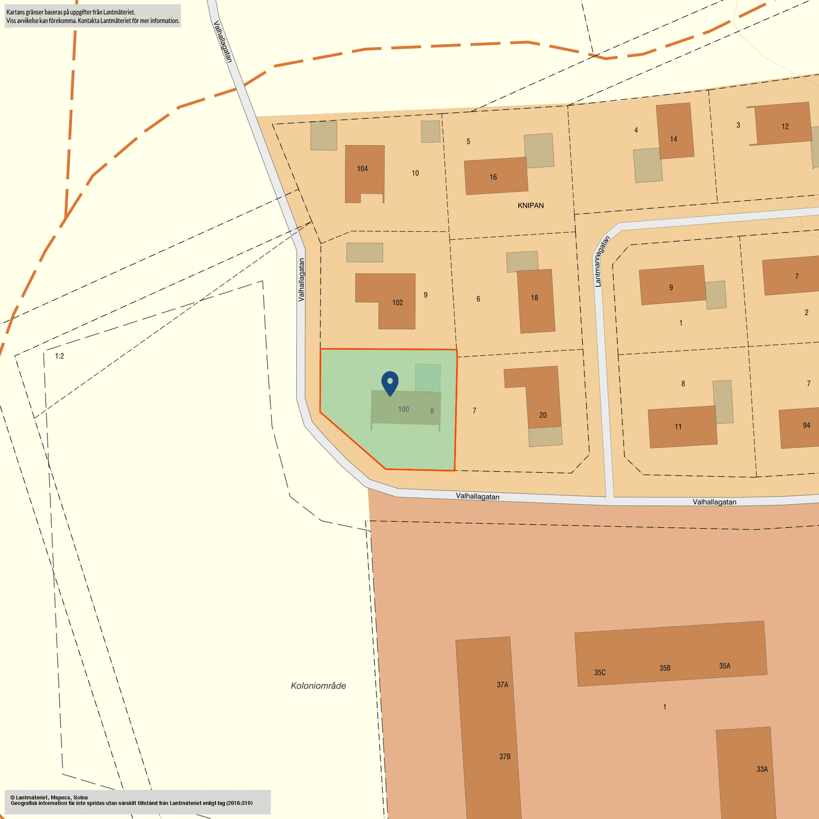 Villa, Valhallagatan 100, Skara