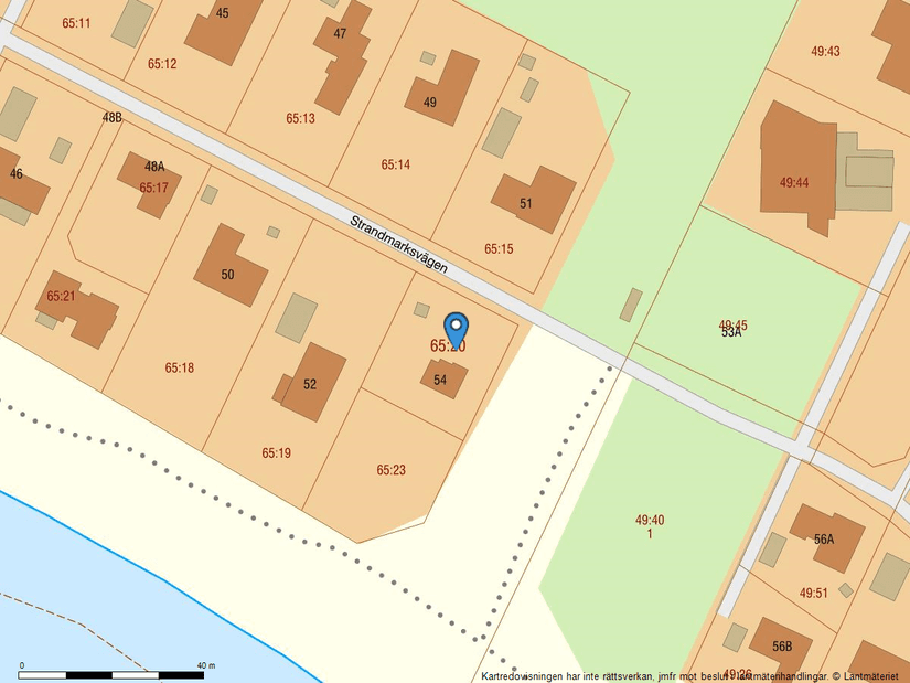 Tomt, Strandmarksvägen 54, Gislövs Strandmark, Trelleborg