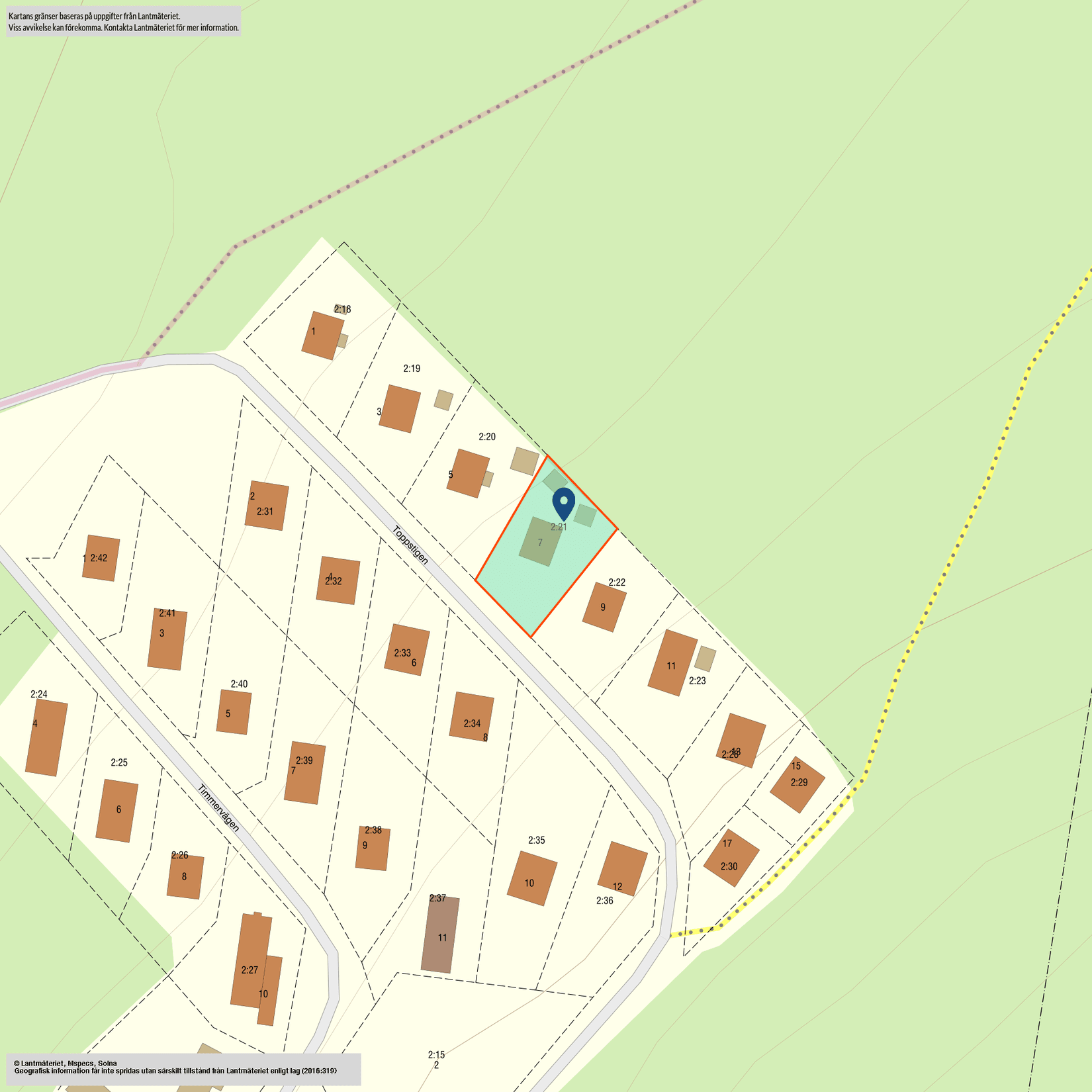 Fritidshus, Toppstigen 7, Karlsborg