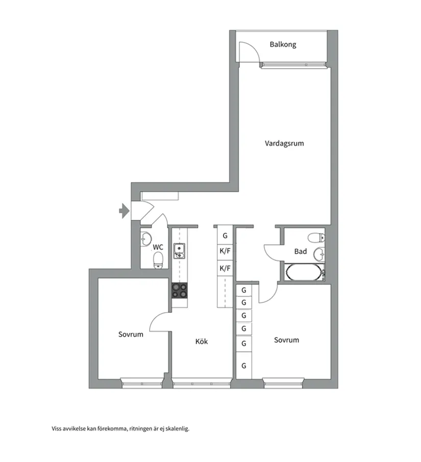 Bostadsrätt, Bangatan 31B, Gideonsberg, Västerås