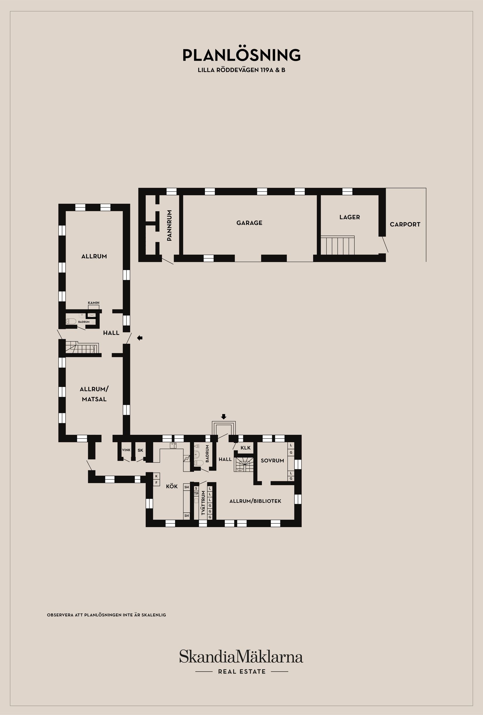 Villa, Lilla Röddevägen 119A&B, Sjöbo