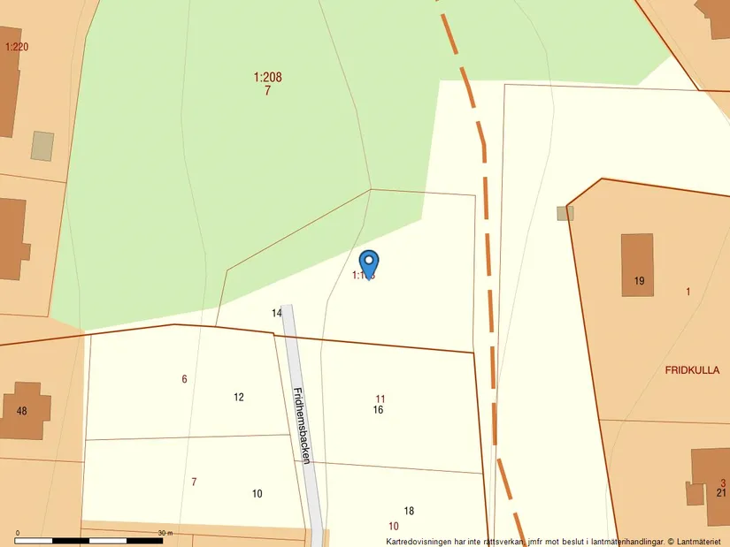 Tomt, Fridhemsbacken 14, Söder, Ulricehamn