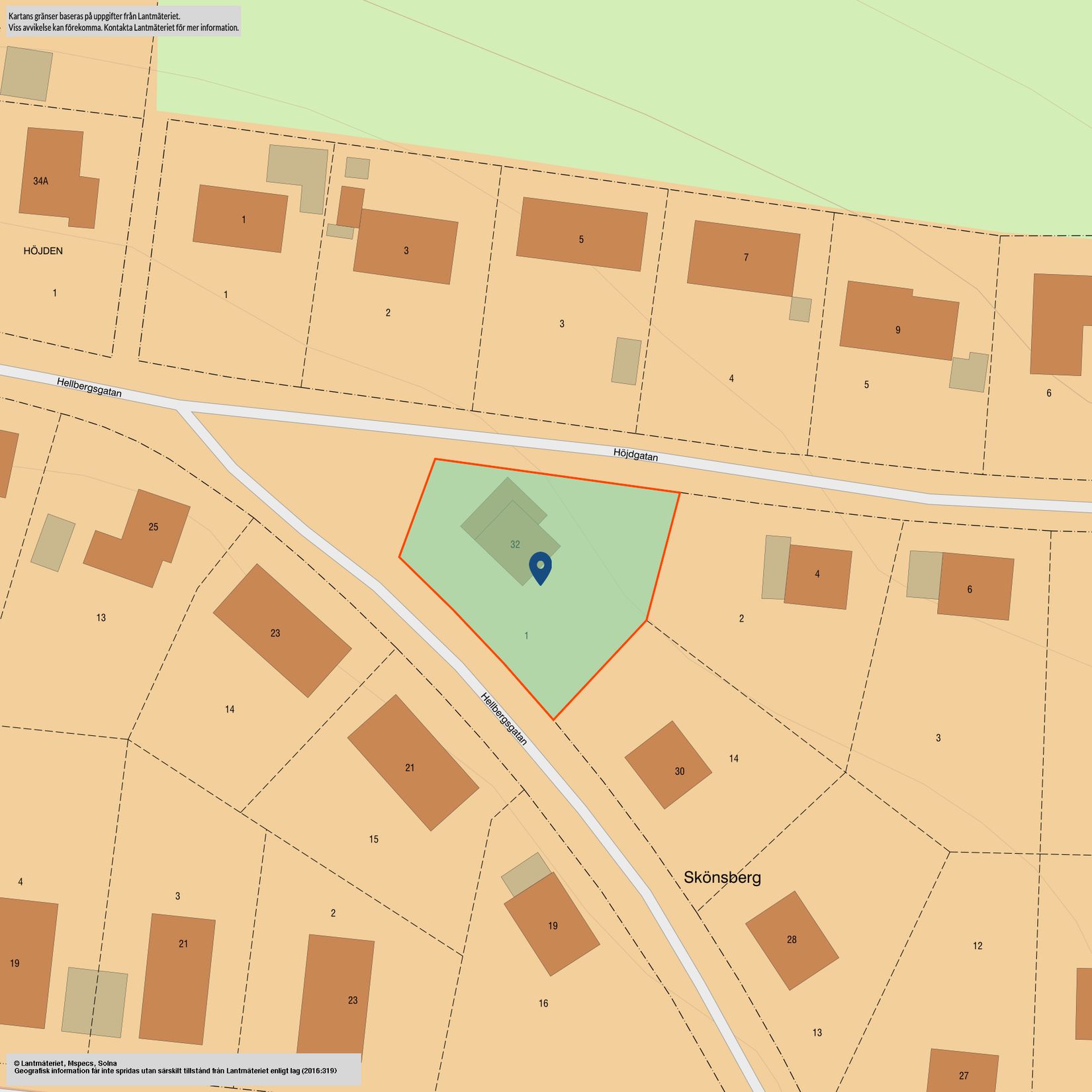 Villa, Hellbergsgatan 32, Skönsberg, Sundsvall