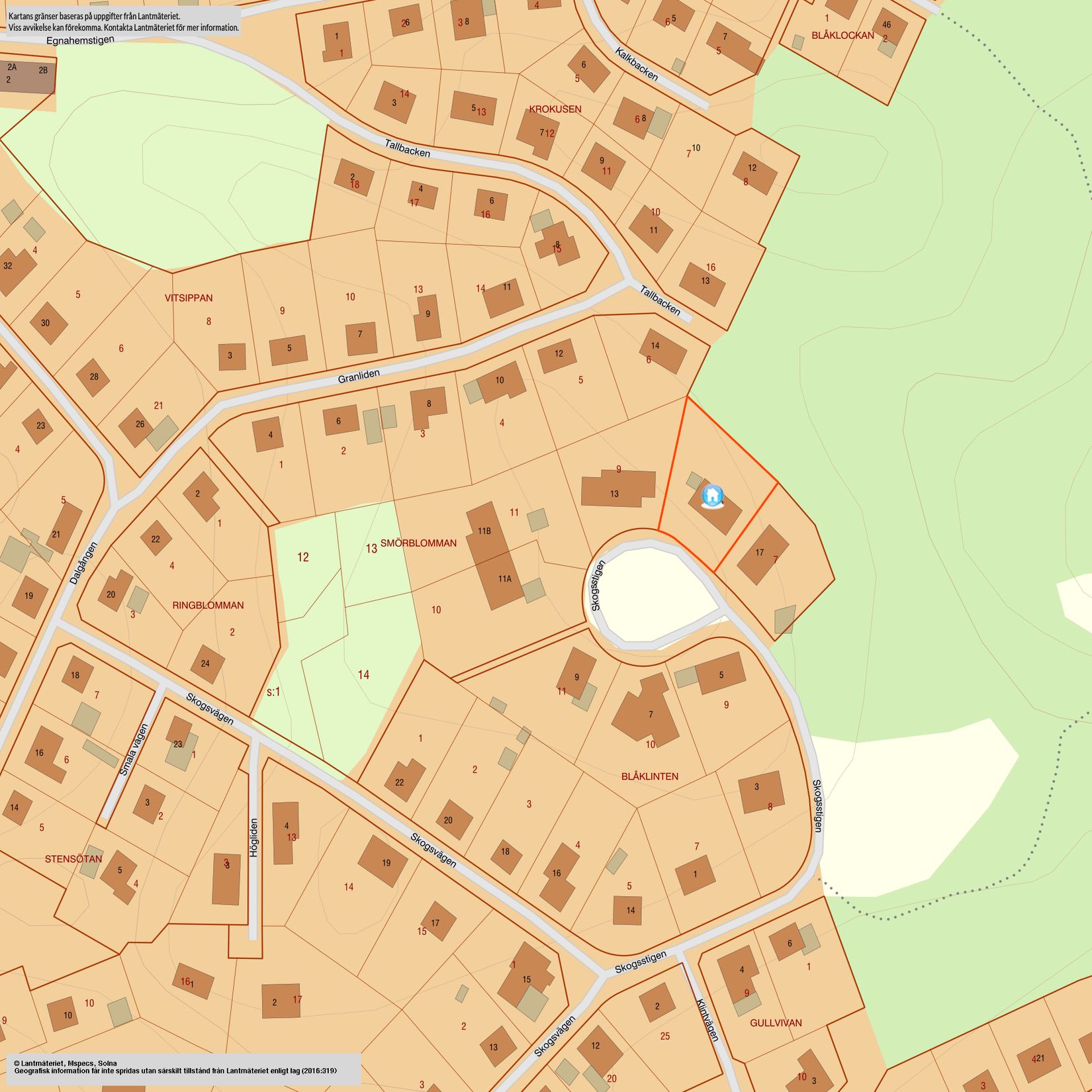 Villa, Skogsstigen 15, Dalgången, Karlshamn