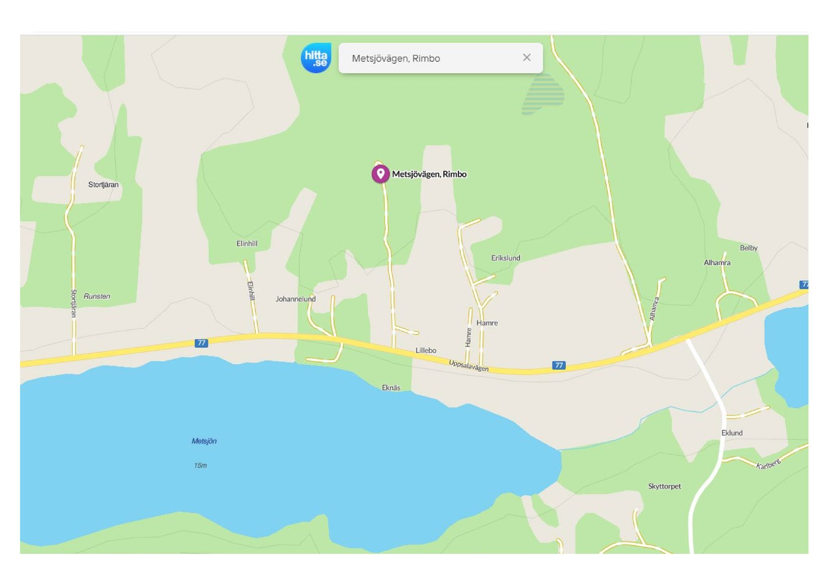 Tomt, Metsjövägen 18, Rimbo, Norrtälje