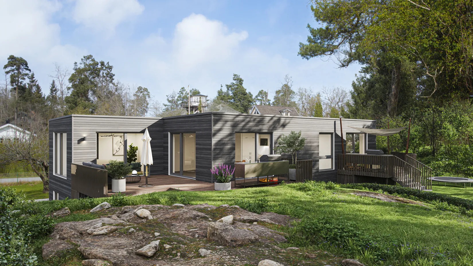 Radhus, Baggensviksvägen 4-6, Gustavsvik, Nacka