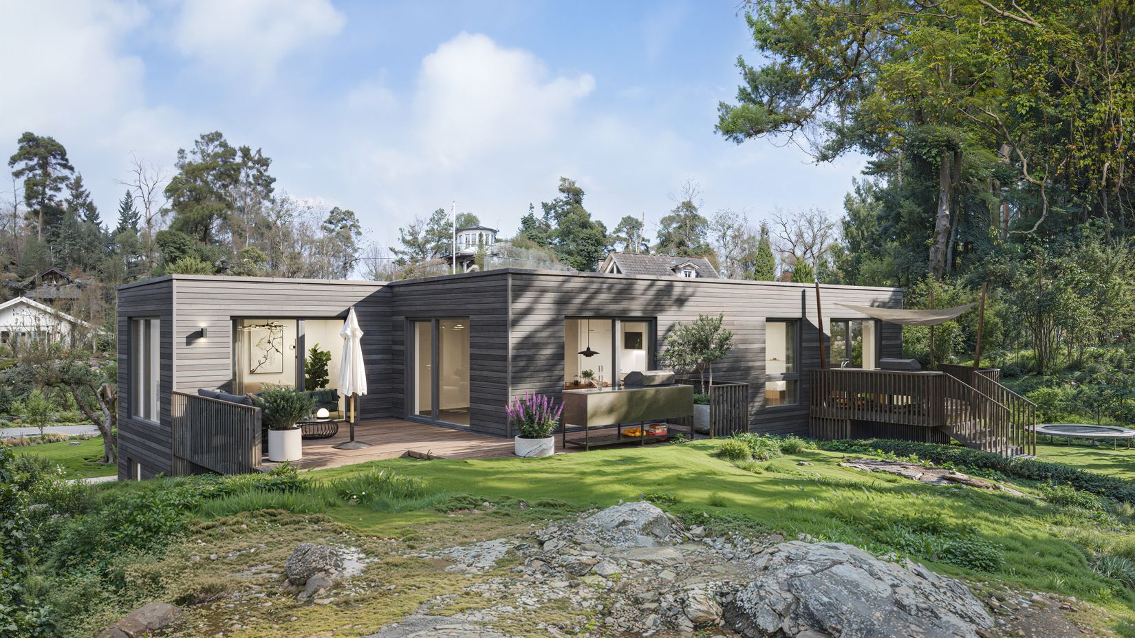 Radhus, Baggensviksvägen 4-6, Gustavsvik, Nacka