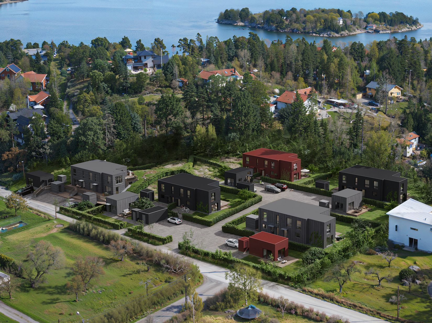 Radhus, Baggensviksvägen 4-6, Gustavsvik, Nacka