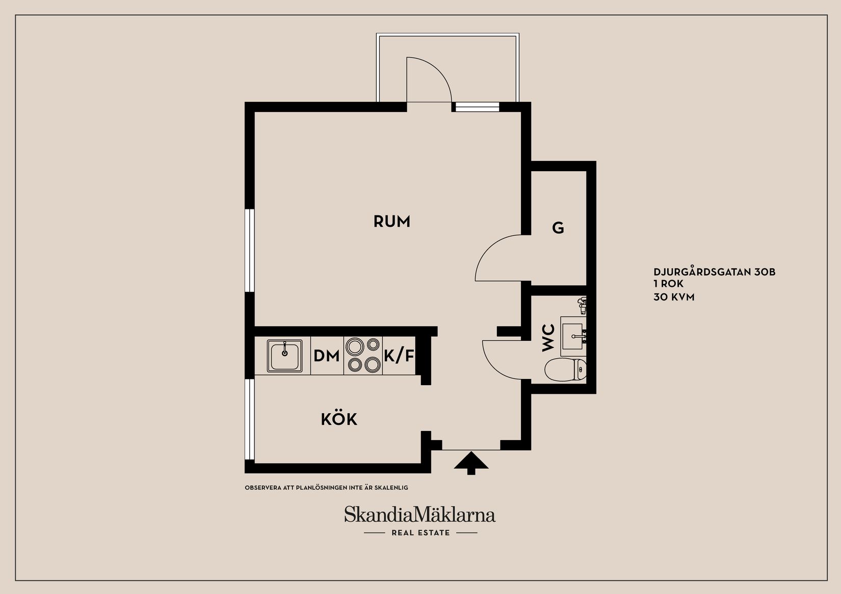Bostadsrätt, Djurgårdsgatan 30B, Centralt, Linköping