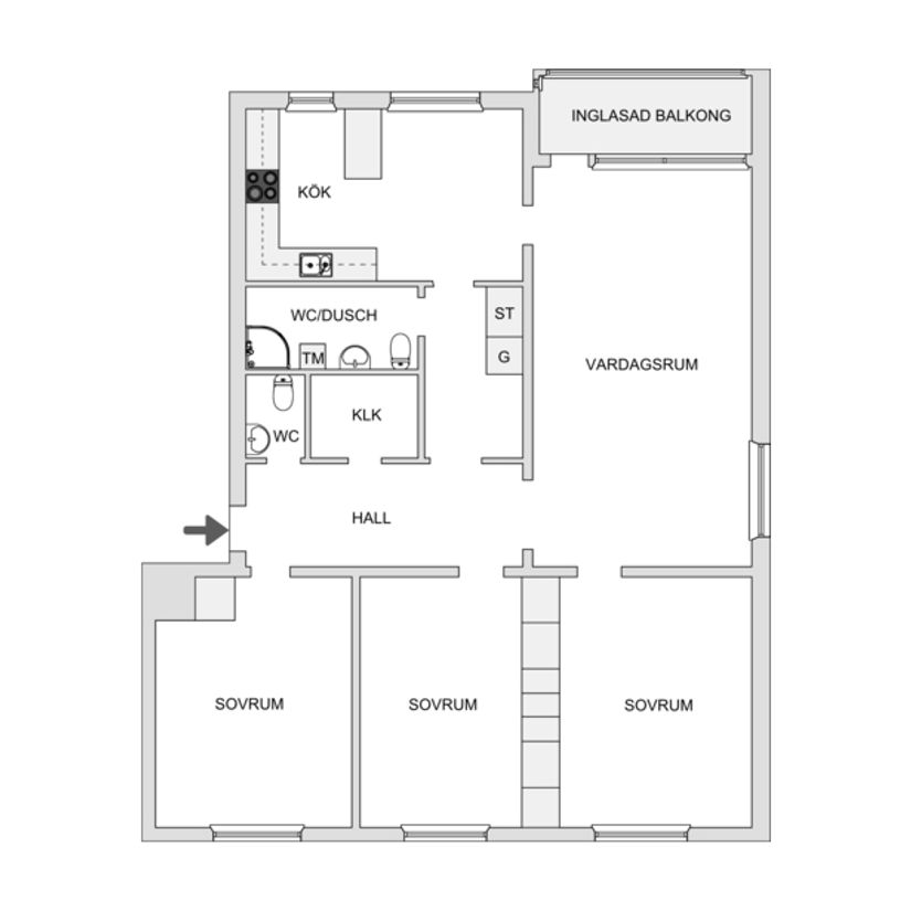 Bostadsrätt, Stenhammargatan 6, Södermalm, Sundsvall