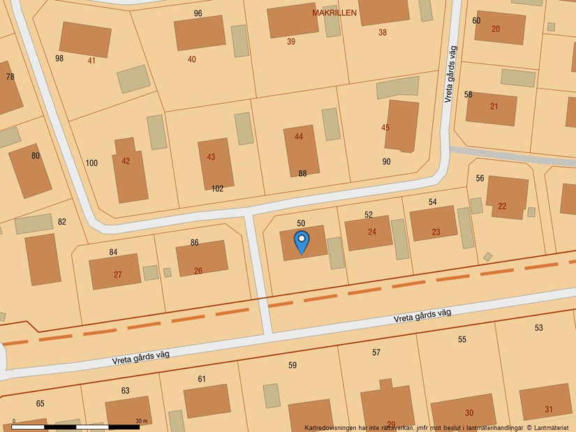 Villa, Vreta gårds väg 50, Vretarna, Botkyrka