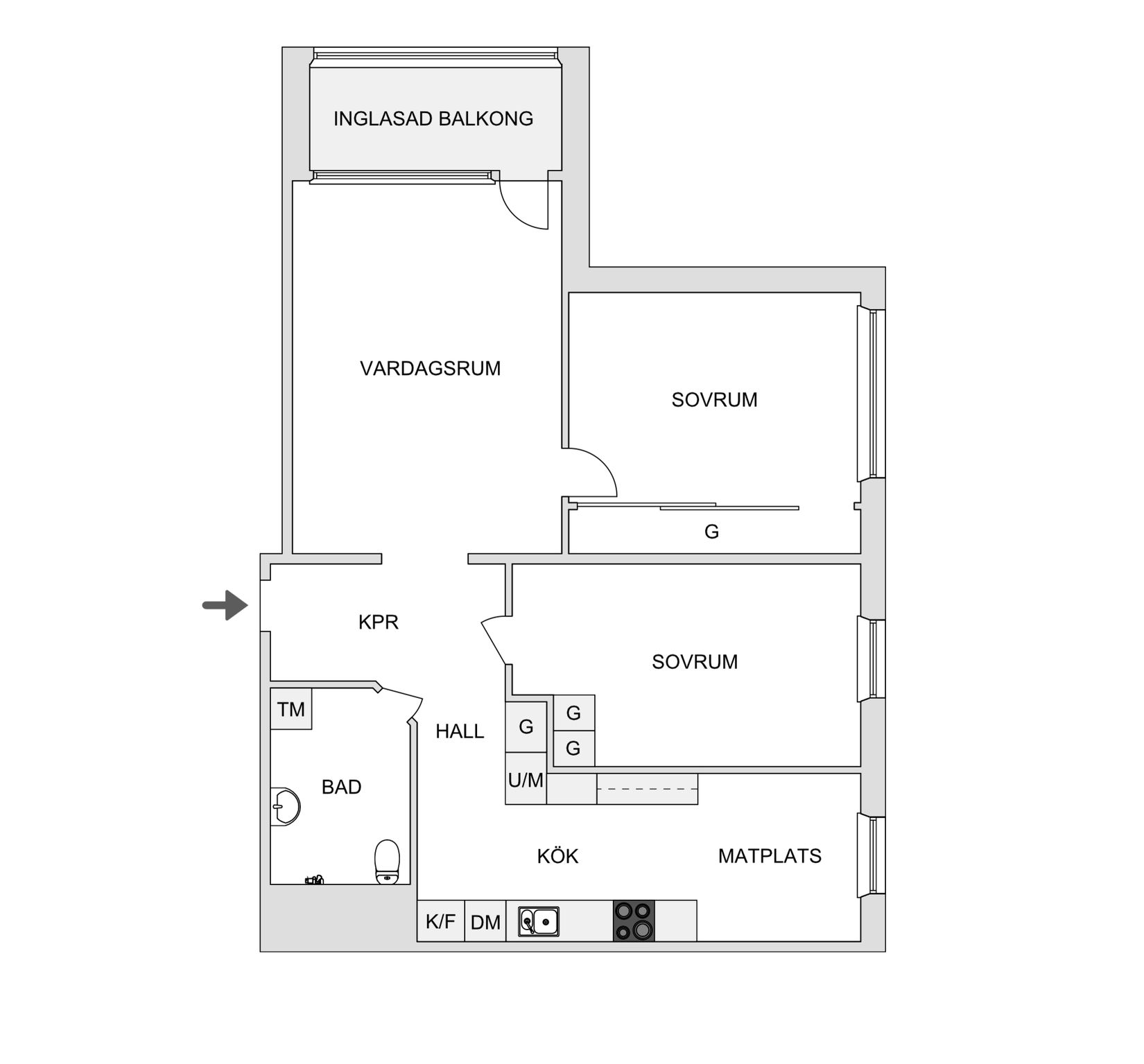 Bostadsrätt, Köpmangatan 16A, Centrum, Skellefteå