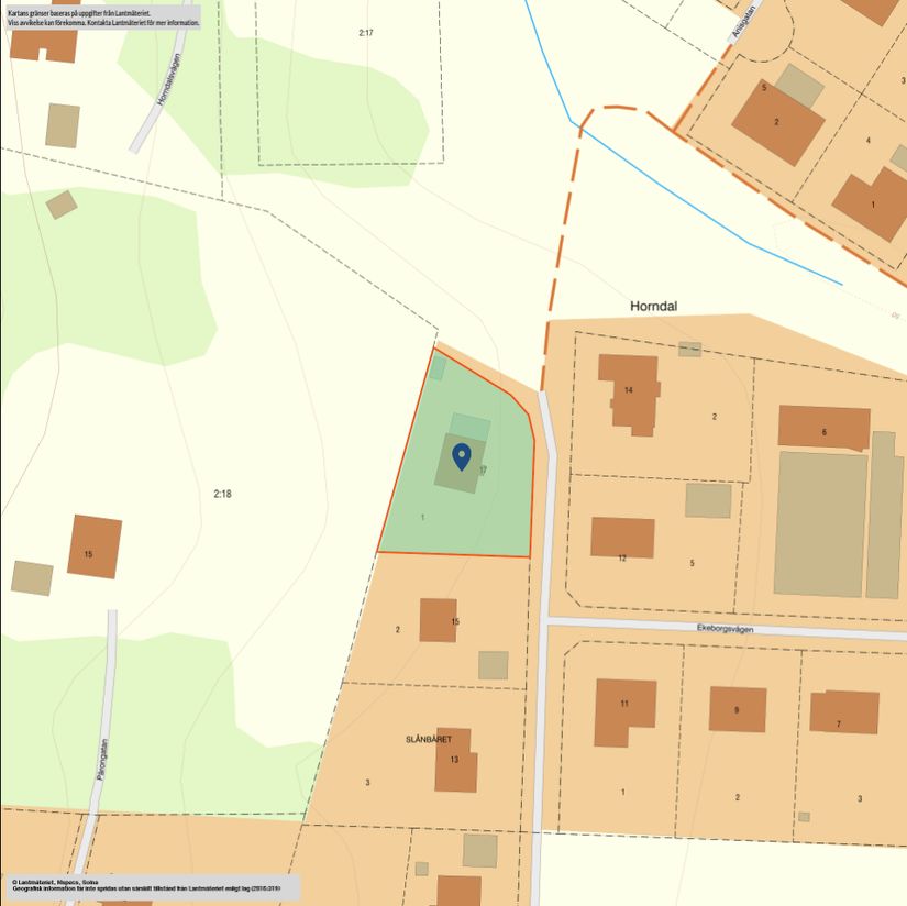 Villa, Ekeborgsvägen 17, Mark