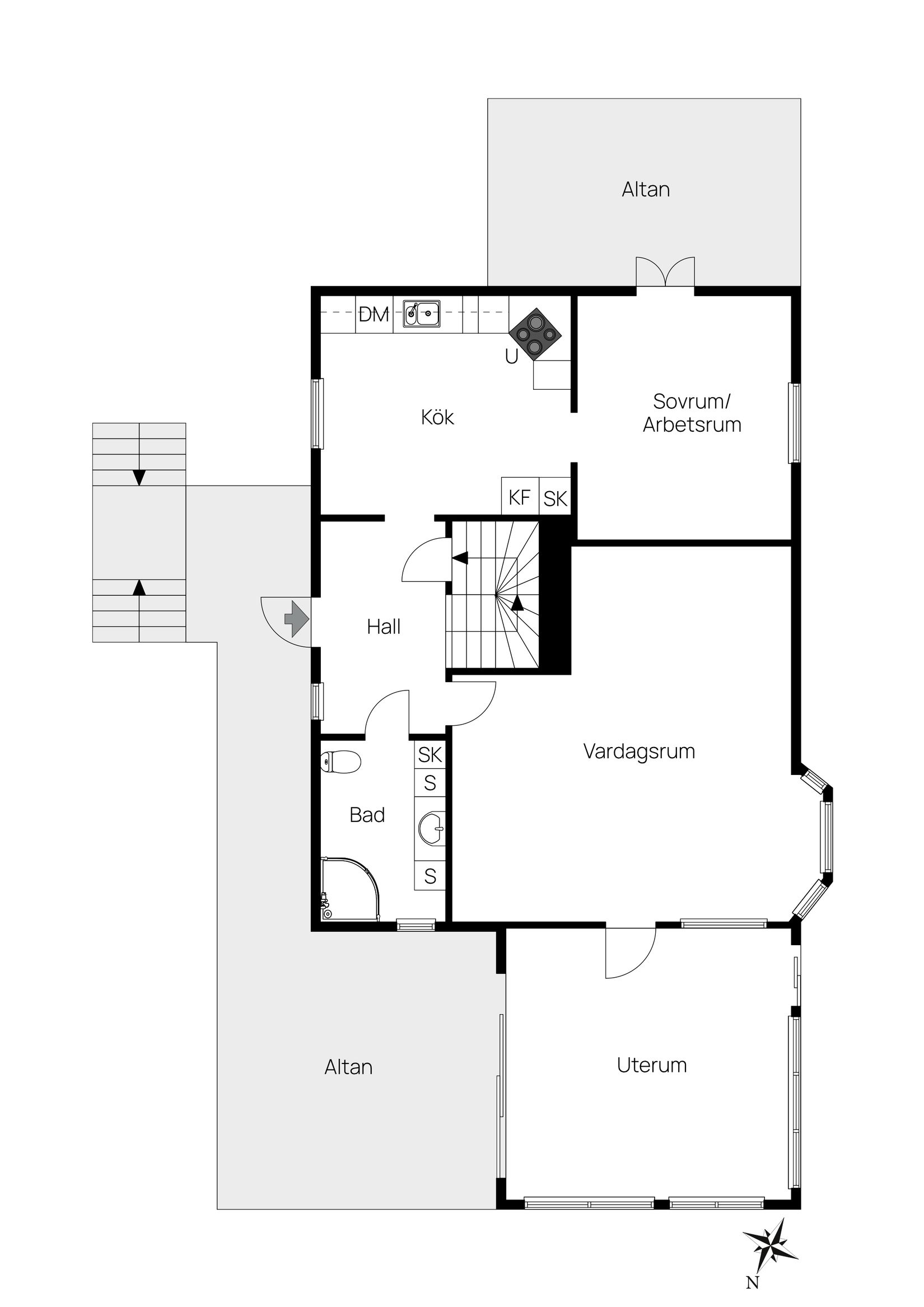 Villa, Ekeborgsvägen 17, Mark