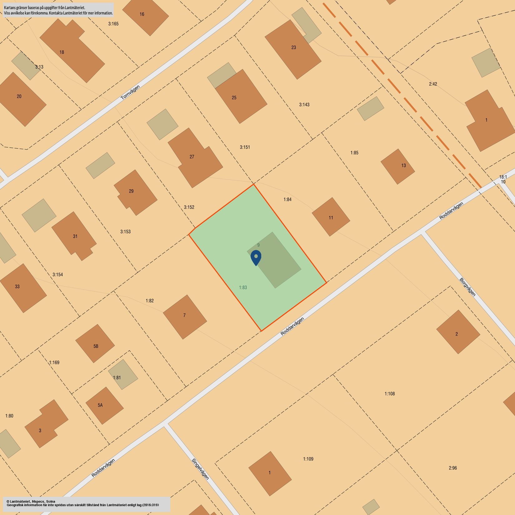 Villa, Roddarvägen 9, Sundsvall