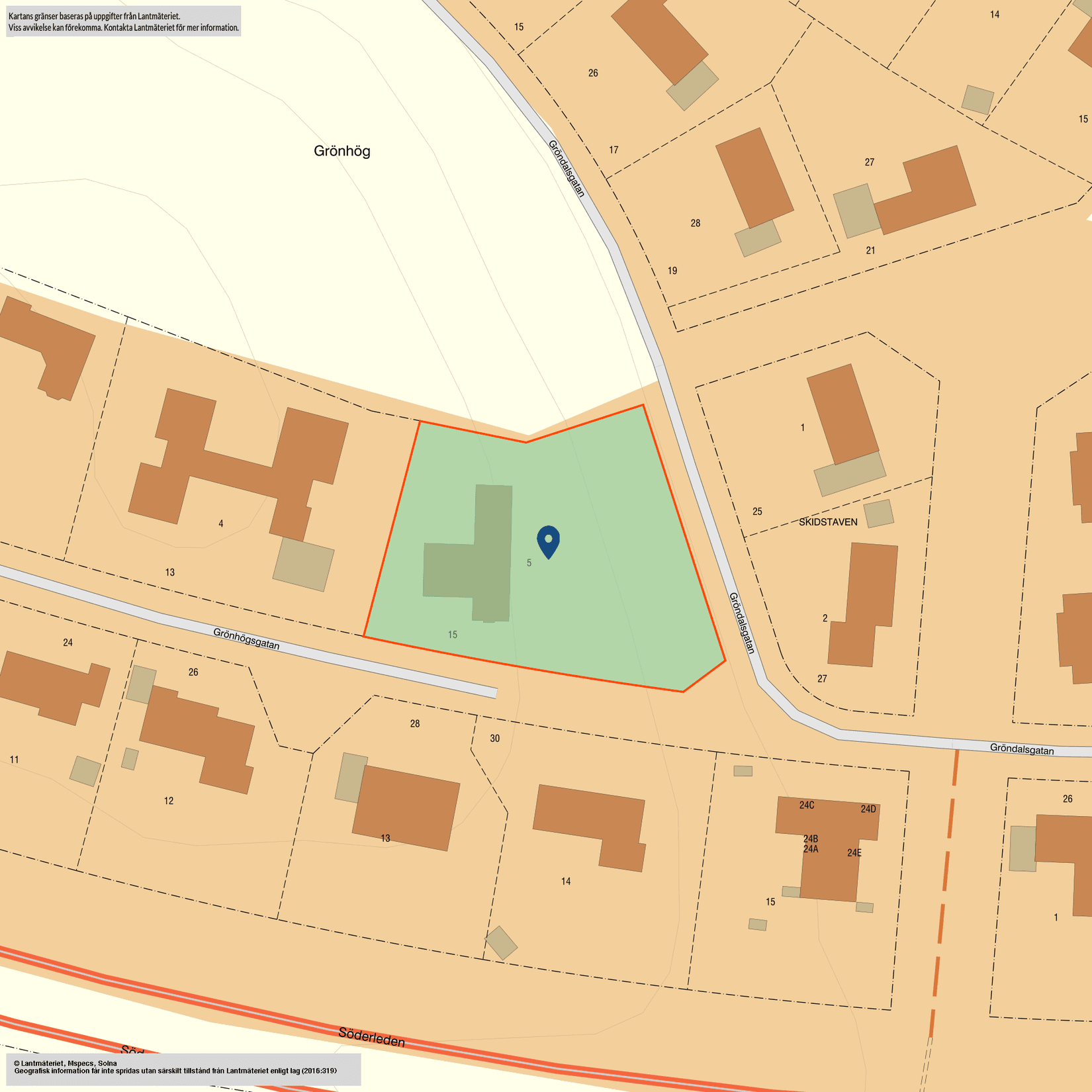 Villa, Grönhögsgatan 15, Norrköping