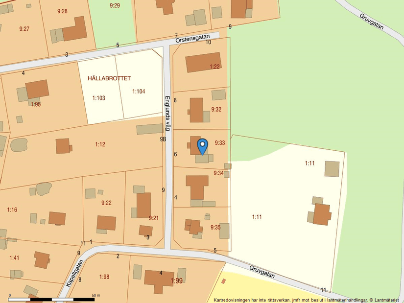 Villa, Englunds väg 6, Hällabrottet, Kumla