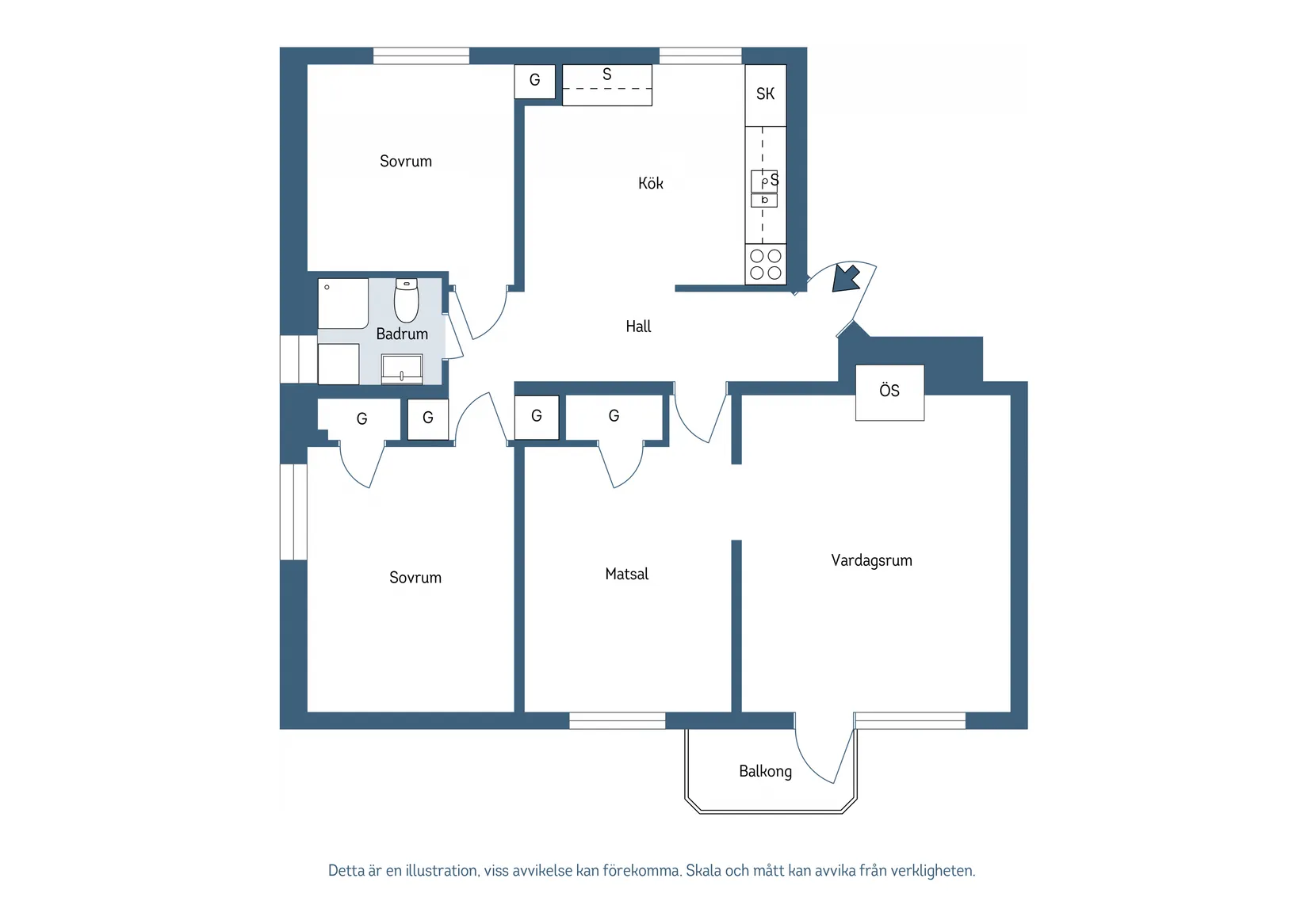 Bostadsrätt, Kyrkogatan 3B, Tierp