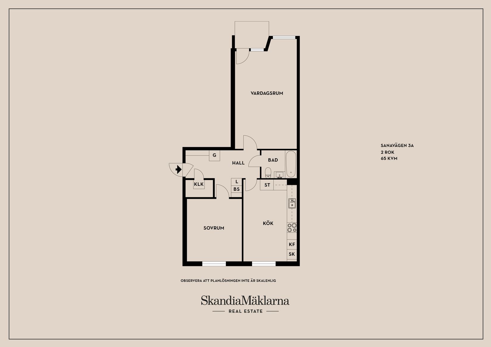 Bostadsrätt, Sanavägen 3A, Centrala Hallstavik, Norrtälje