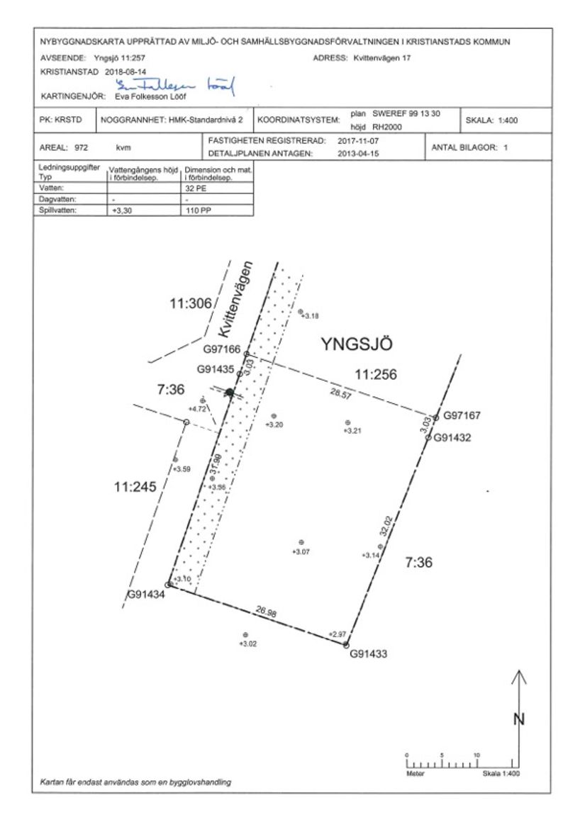 Tomt, Kvittenvägen 17, Kristianstad