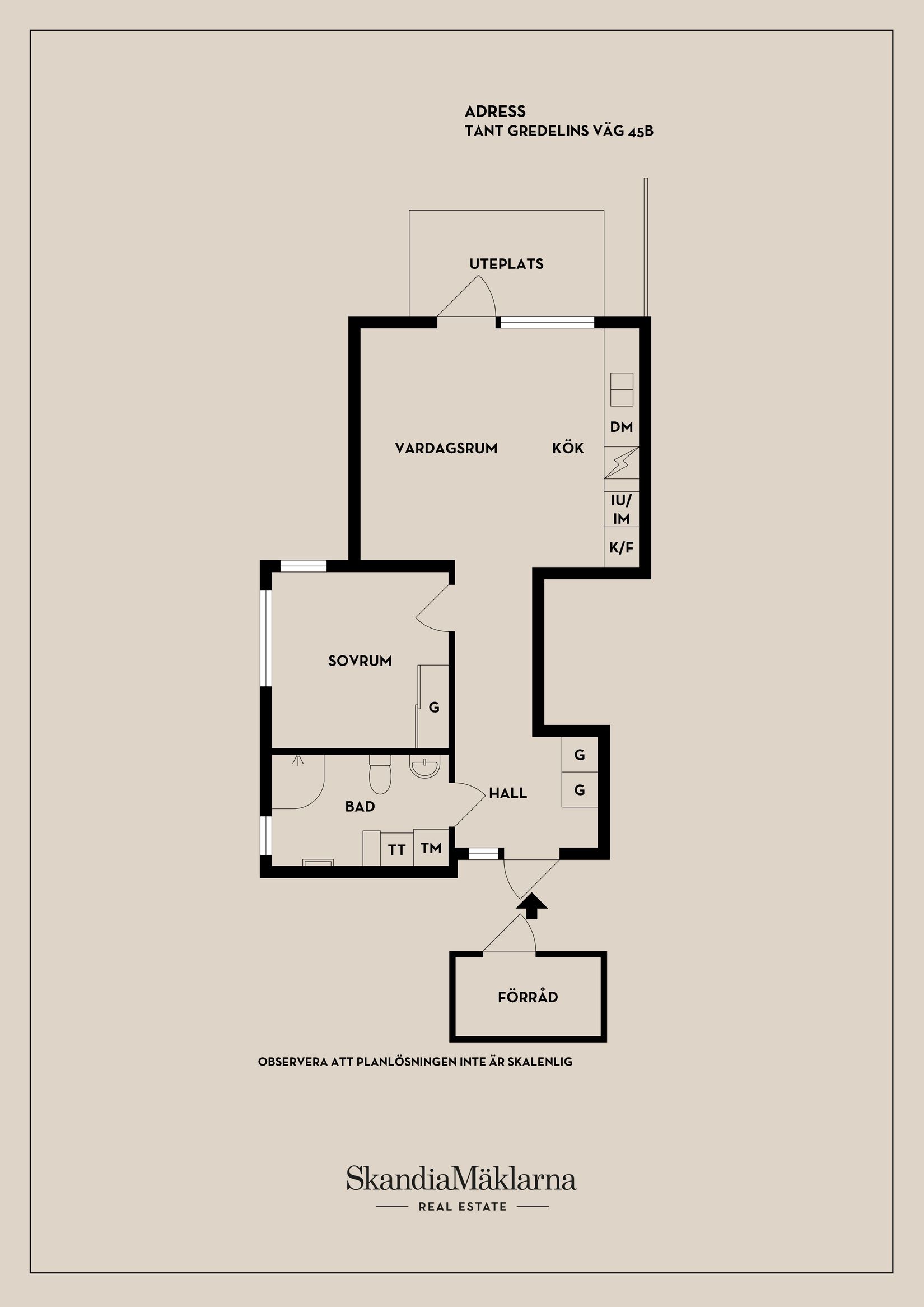 Radhus, Tant Gredelins väg 45B, Uttran, Botkyrka