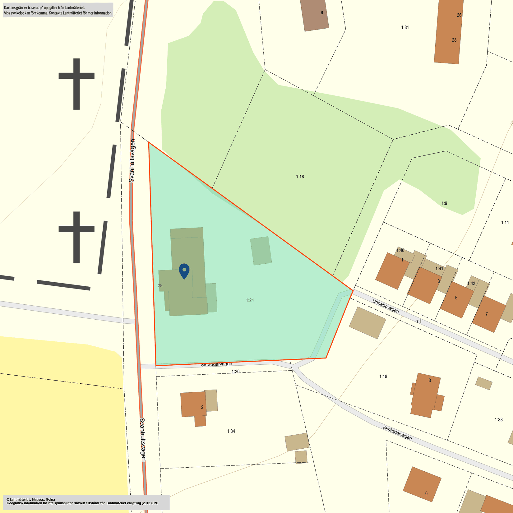 Villa, Svanhultsvägen 28, Karlsborg