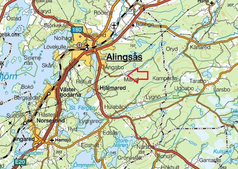 Tomt, Tre byggklara tomter i natursköna Maryd, Alingsås