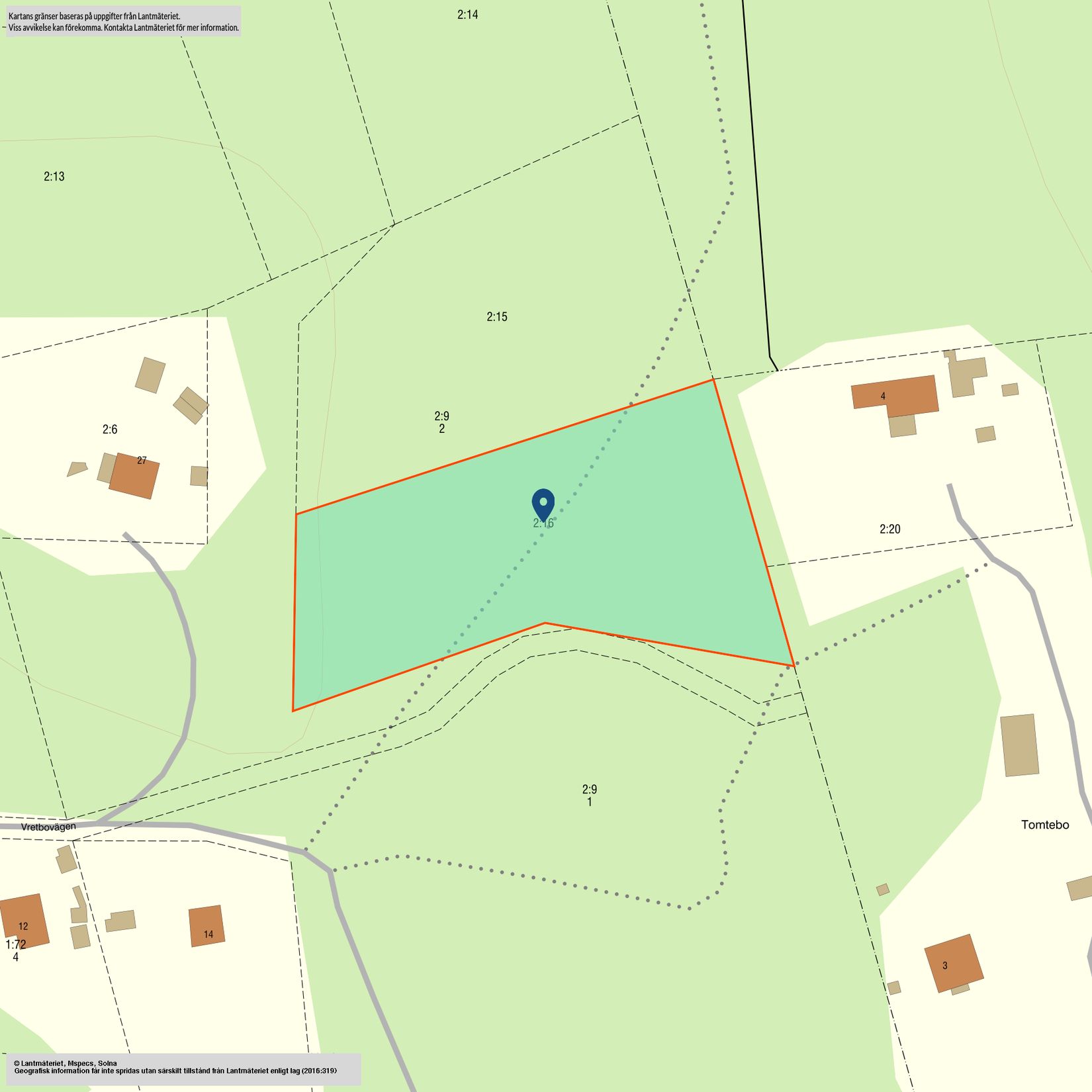 Tomt, Vretbovägen - tomt i Kullersta, Kullersta, Eskilstuna