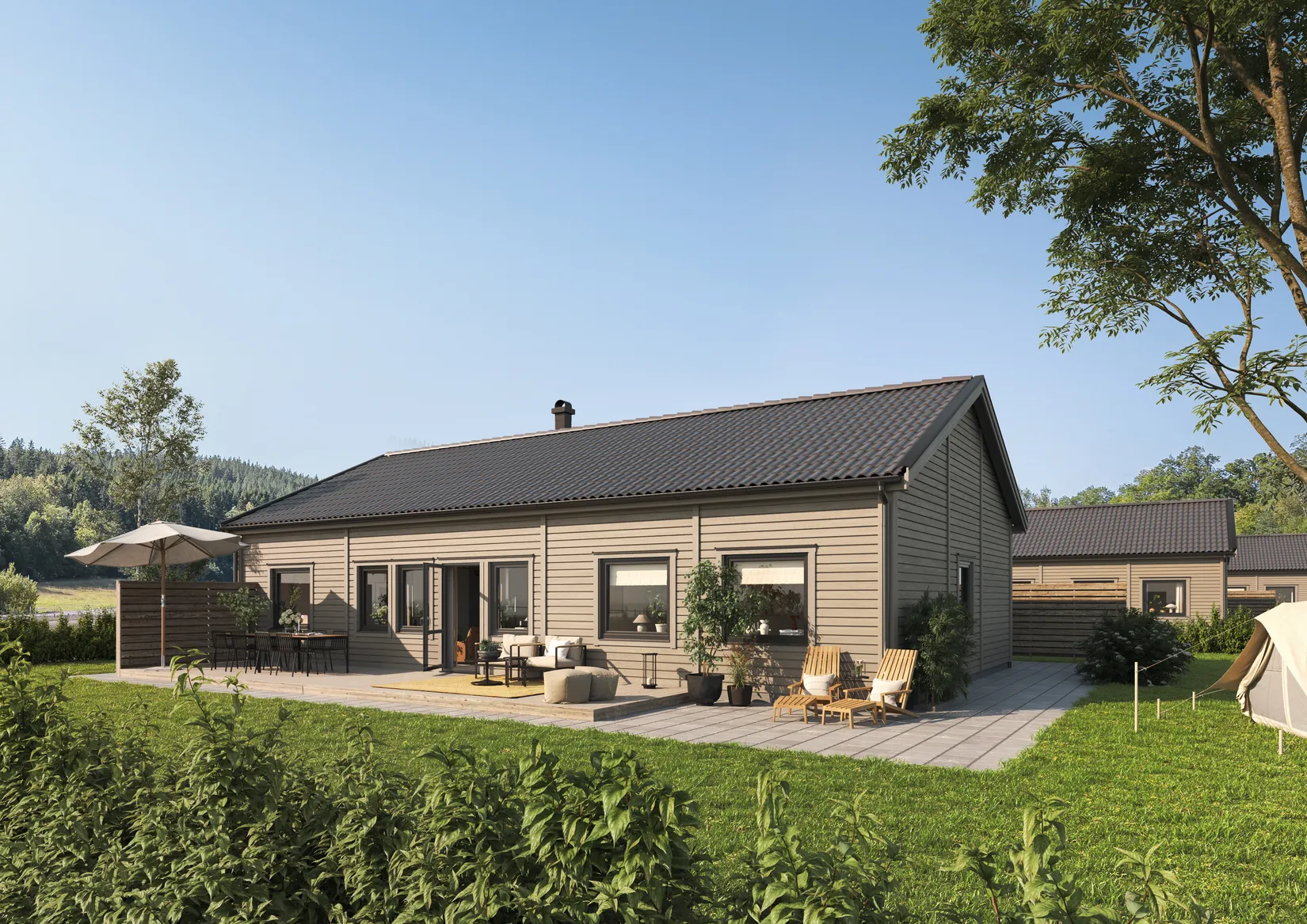 Villa, Nybyggt hus i Krågedal/Rimforsa, Rimforsa/Krågedal, Kinda