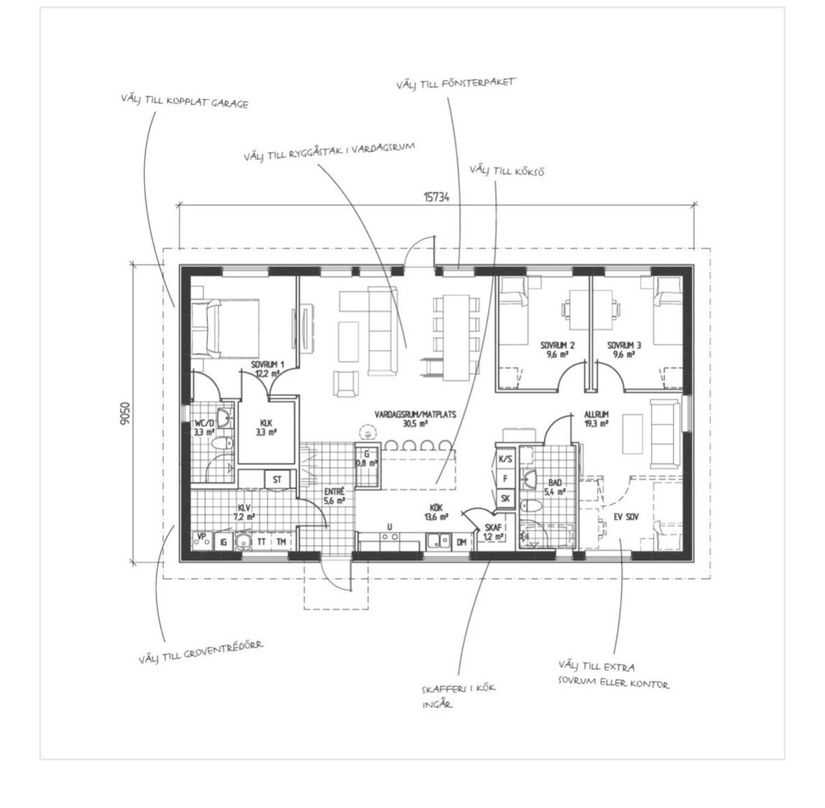 Villa, Nybyggt hus i Krågedal/Rimforsa, Rimforsa/Krågedal, Kinda