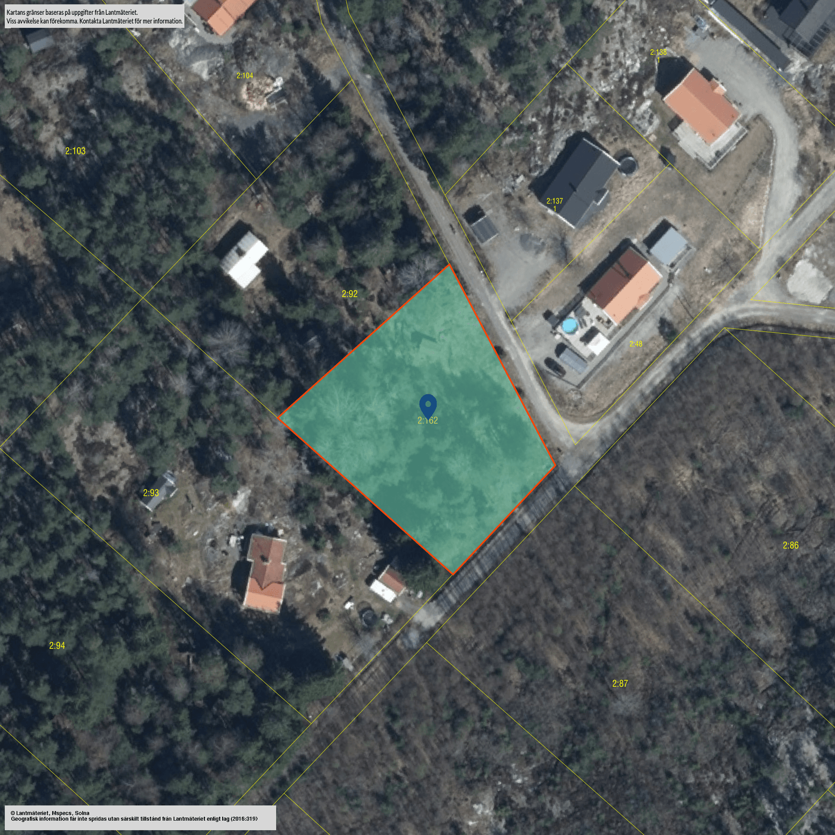 Tomt, Kårstahöjden 104 B, Kårsta, Vallentuna