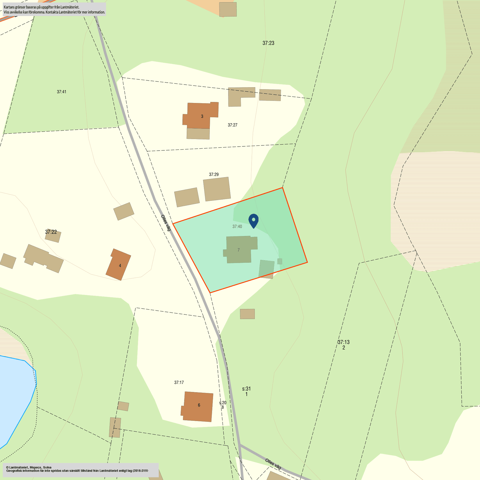 Villa, Olles väg 7, Linghed, Falun