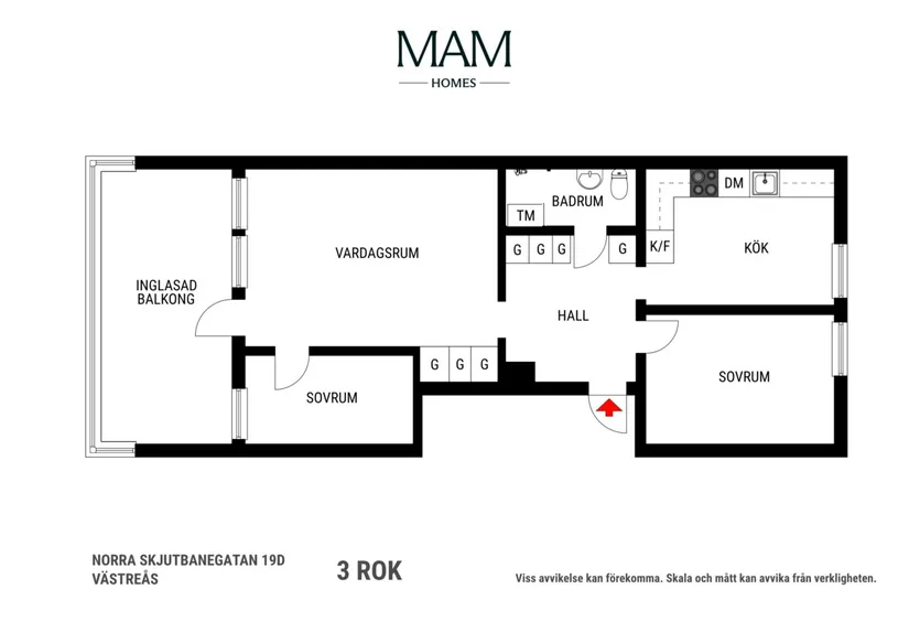 Bostadsrätt, Norra skjutbanegatan 19D, Haga, Västerås