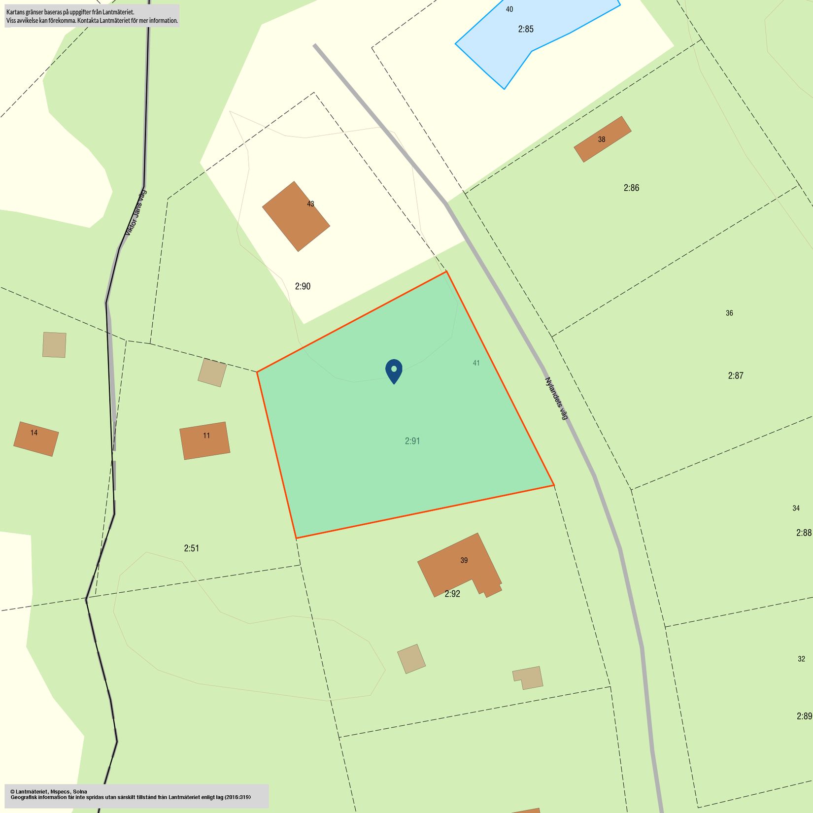 Tomt, Nylandets väg 41, Hensvik, Norrtälje