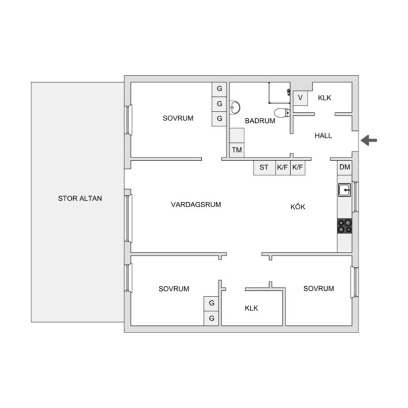 Bostadsrätt, Väsby Ängsväg 3A, Vagnhärad, Trosa