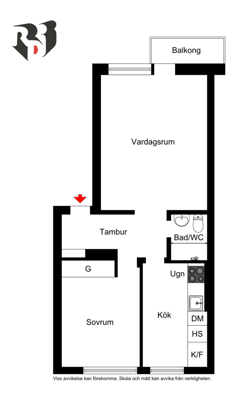 Bostadsrätt, Timmermansgatan 2B, Väster, Landskrona
