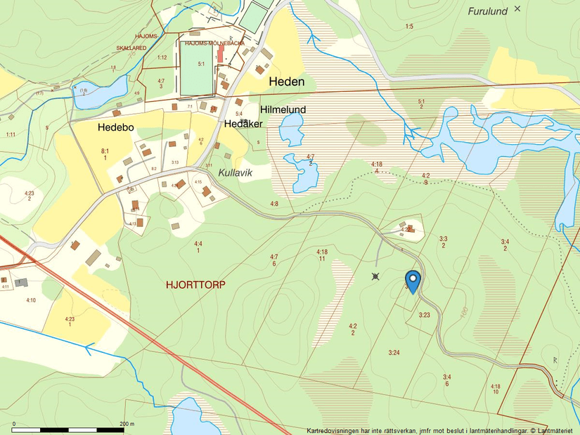 Tomt, Hjorttorp 3:22, Hajom, Mark