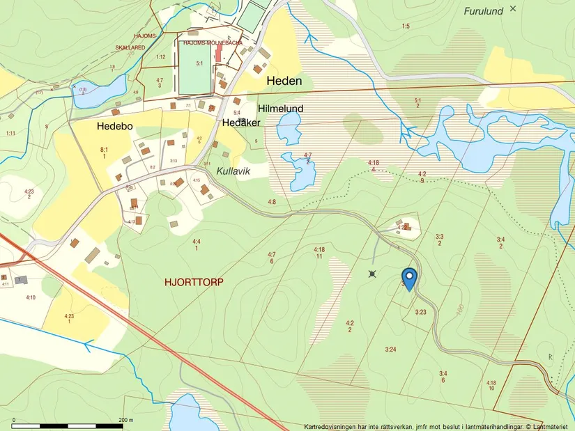 Tomt, Hjorttorp 3:22, Hajom, Mark
