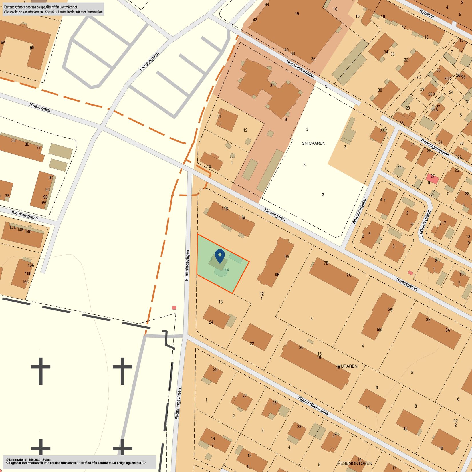 Villa, Sköttningsvägen 1, Centrum, Falköping