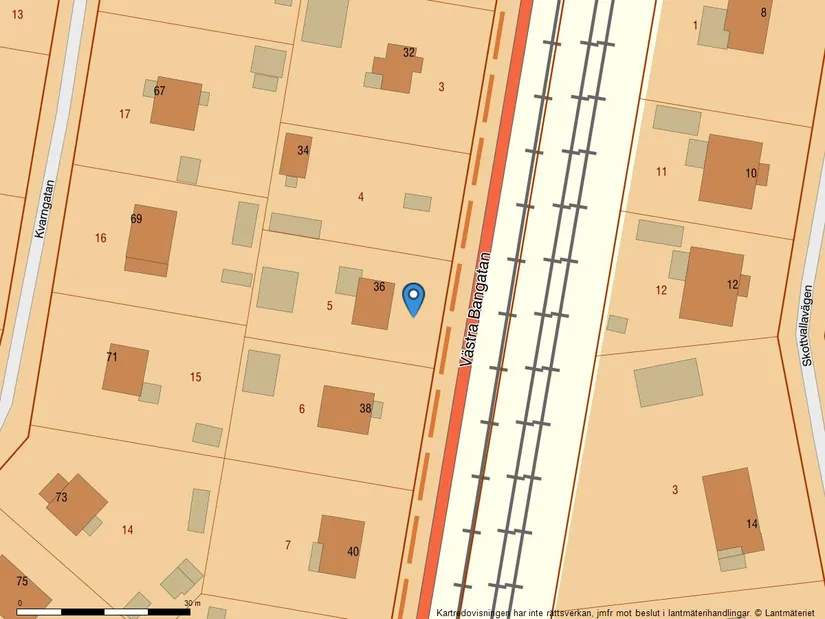 Villa, Västra Bangatan 36, Via, Kumla