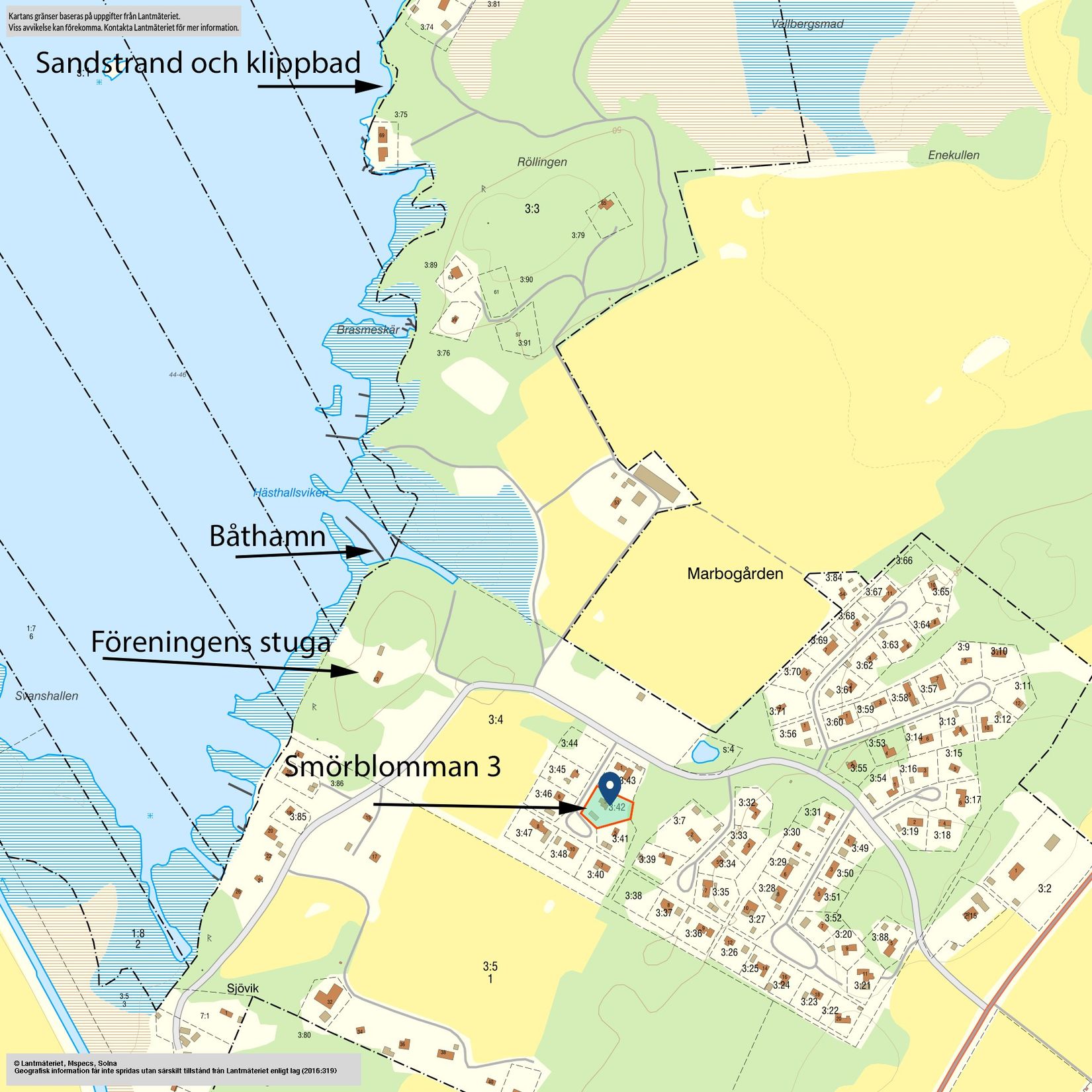 Villa, Norra Kedum Smörblomman 3, Marbogården, Lidköping