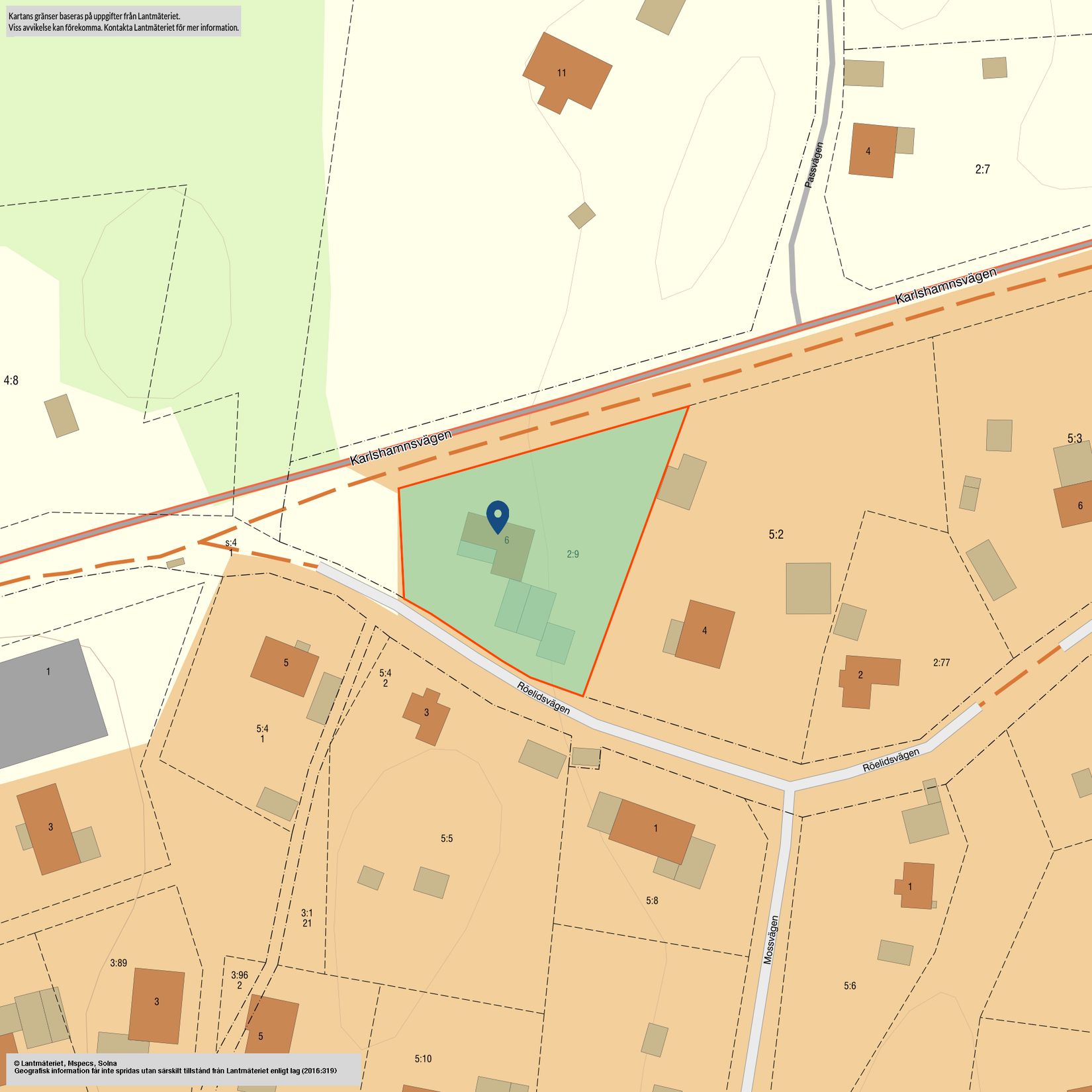 Villa, Röelidsvägen 6, Röelid, Karlshamn