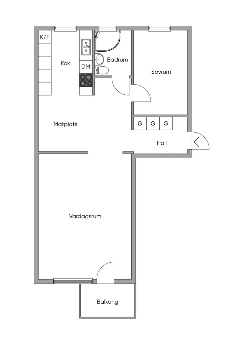 Bostadsrätt, Industrigatan 28, Hagalund, Borlänge