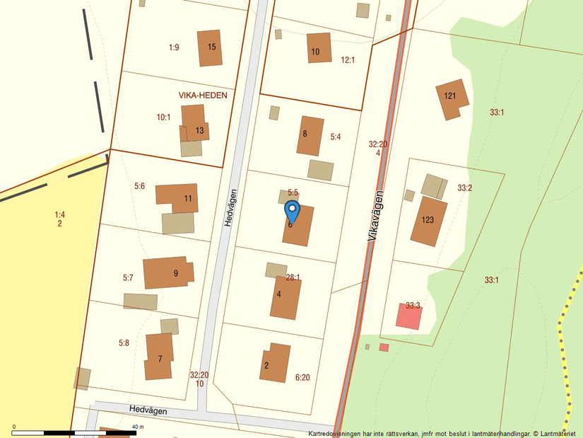 Villa, Hedvägen 6, Vika, Falun