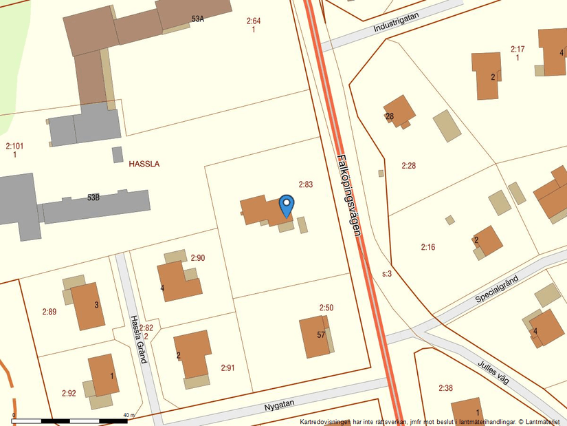 Villa, Falköpingsvägen 55, Kinnarp, Falköping