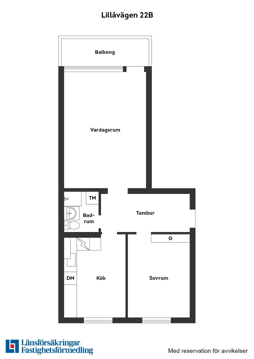 Bostadsrätt, Lillåvägen 22B, Huskvarna, Jönköping