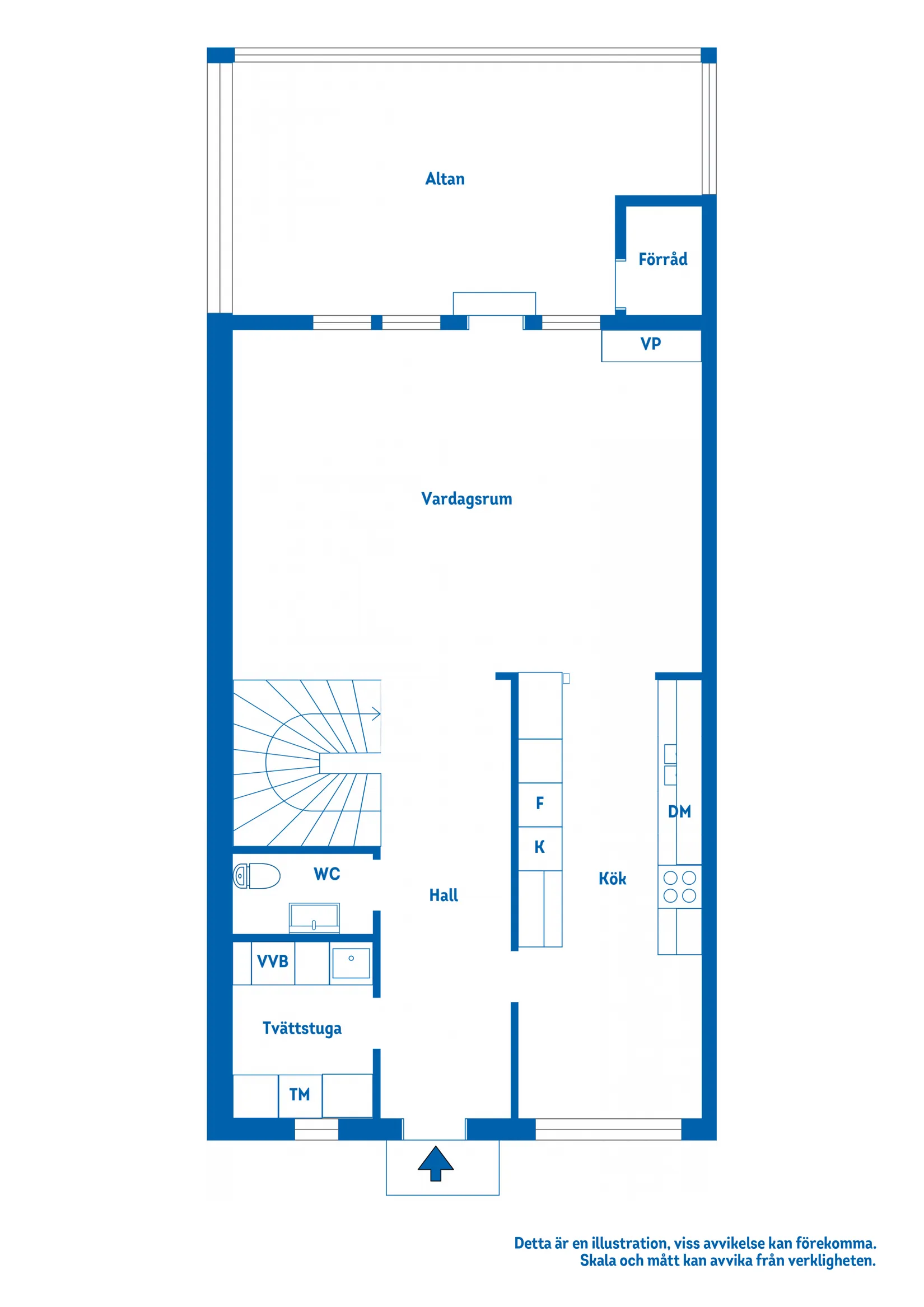 Villa, Radhus, Backavägen 12F, Katrineholm Söder, Katrineholm